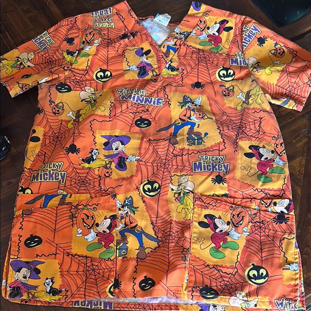 Disney Halloween Scrub top